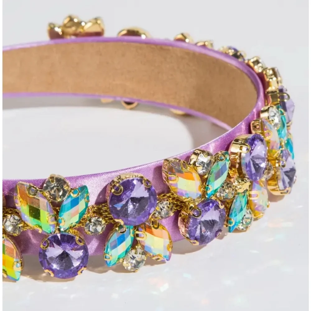 Mardi Gras Rhinestone Headband